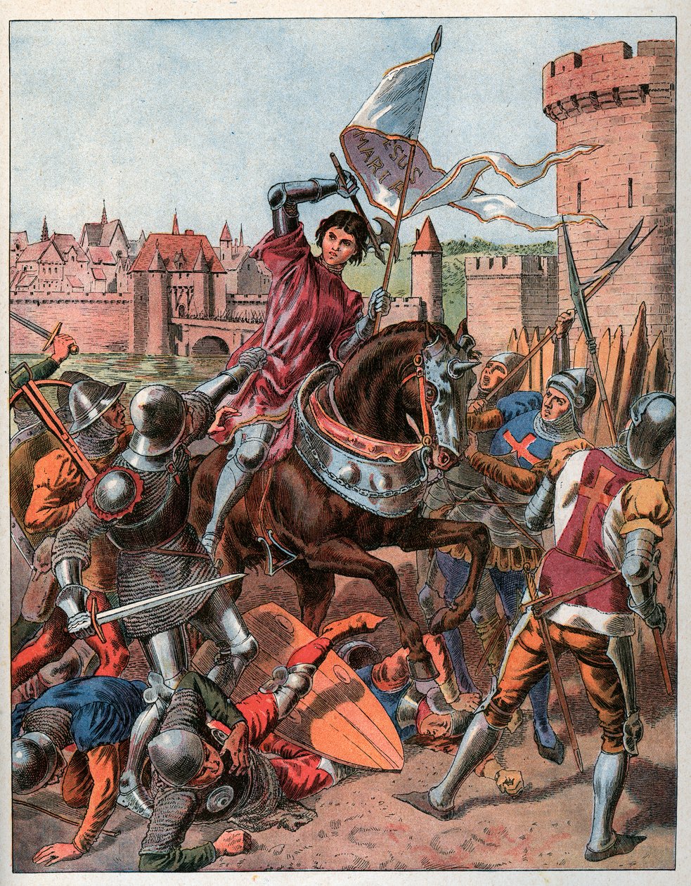 Johanka z Arku je zajata 23. května 1430 a je předána Angličanům v Compiegne. od Frederic Theodore Lix