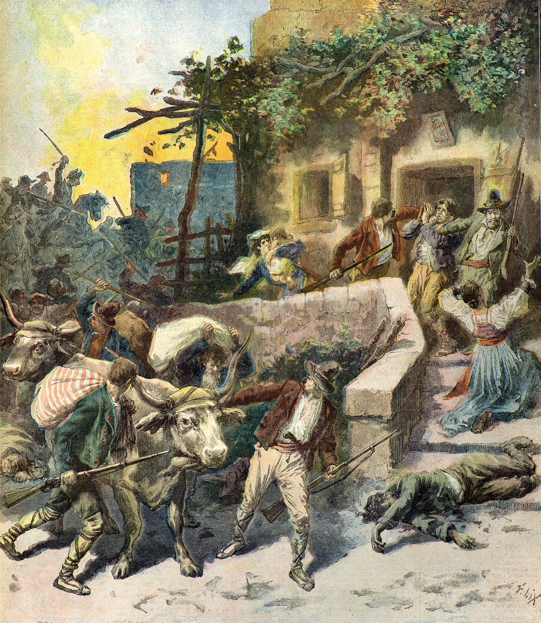 Vykradení domu na Sicílii od Frederic Theodore Lix