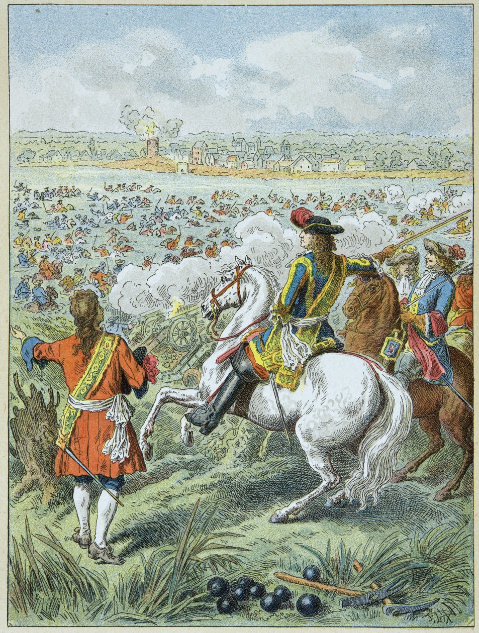 Průchod Rýnem vojsky krále Ludvíka XIV od Frederic Theodore Lix