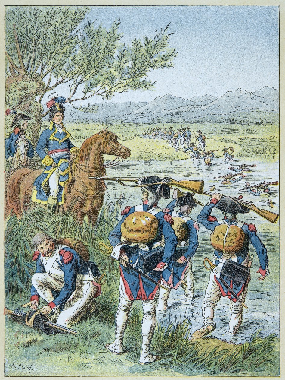 Druhá bitva u Curychu - Průchod Lintz v roce 1799 armádou Massena od Frederic Theodore Lix