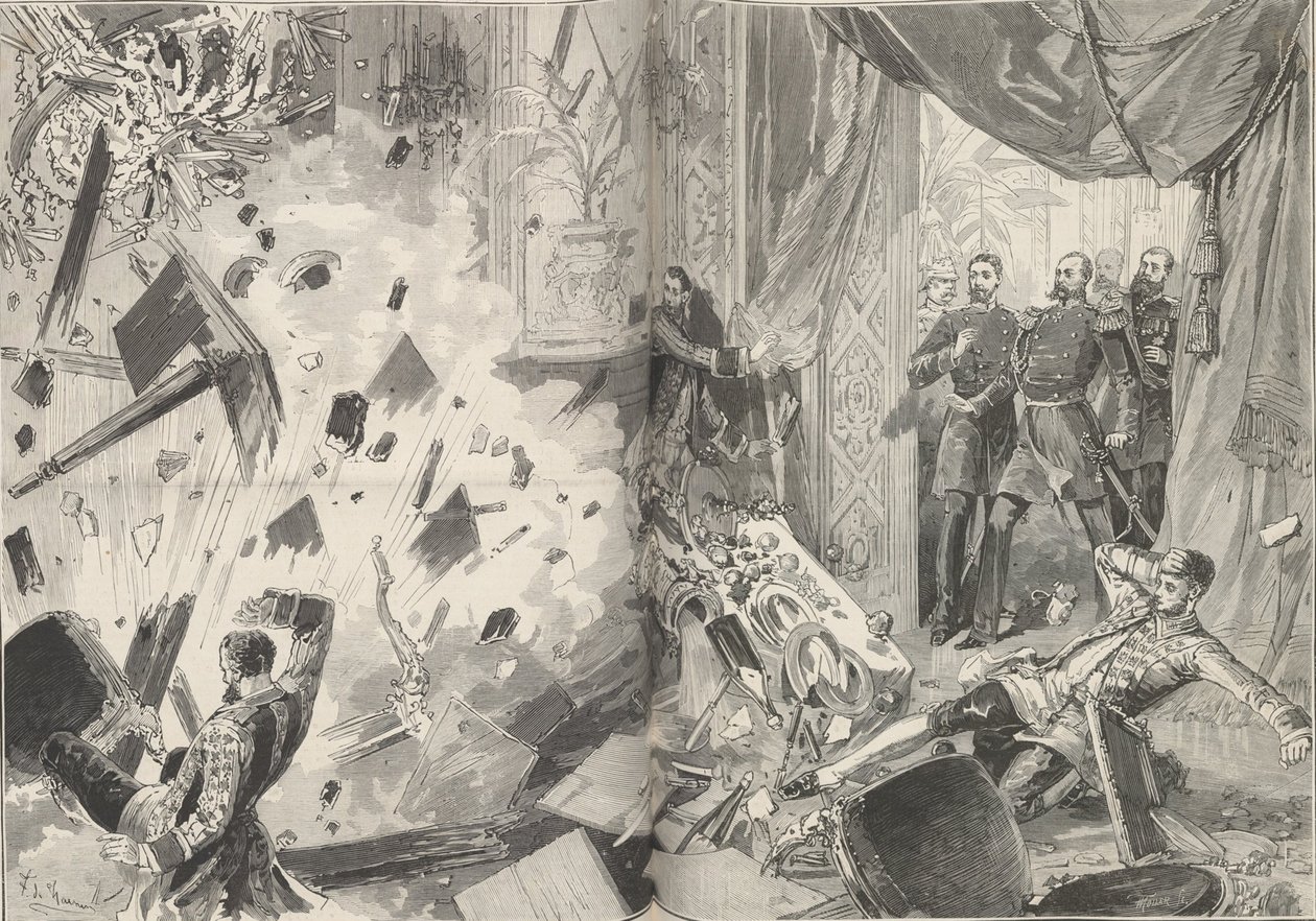 Císař Alexandr II po výbuchu, večer 17. února 1880. od Frederic de Haenen