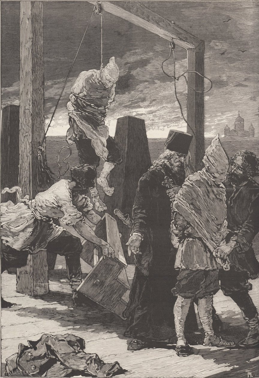 Poprava Alexandra Kvjatkovského a Andreje Presnyakova 16. listopadu 1880. od Frederic de Haenen