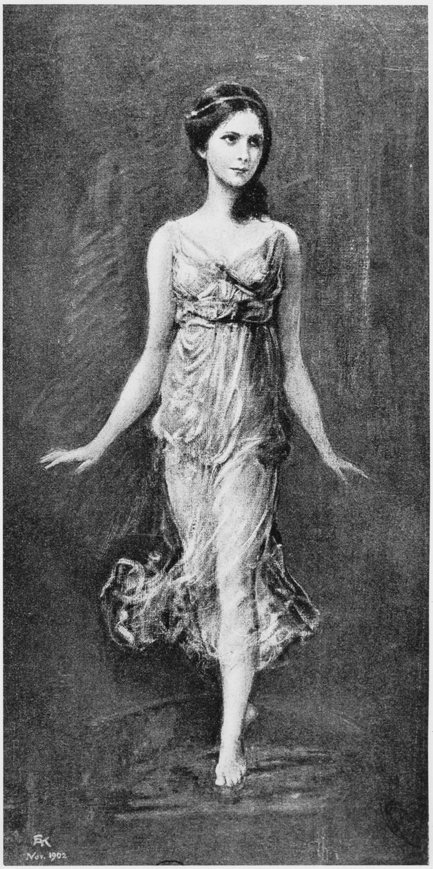 Isadora Duncan (1877-1927) listopad 1902 od Frederich August Kaulbach