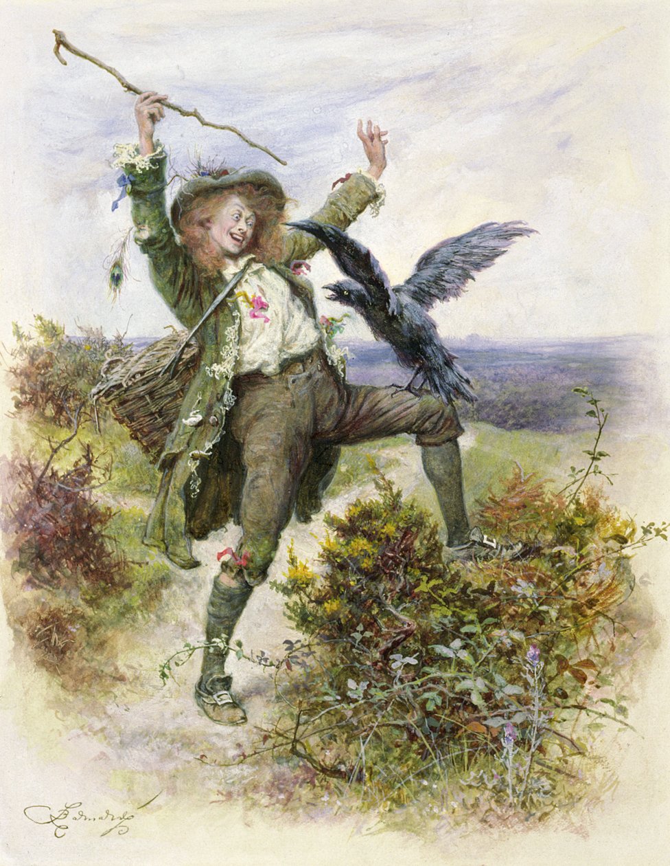 Barnaby Rudge a Raven Grip od Frederick Barnard