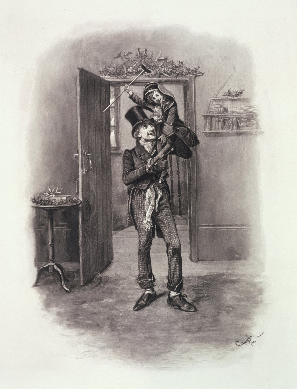 Bob Cratchit a Tiny Tim, z 