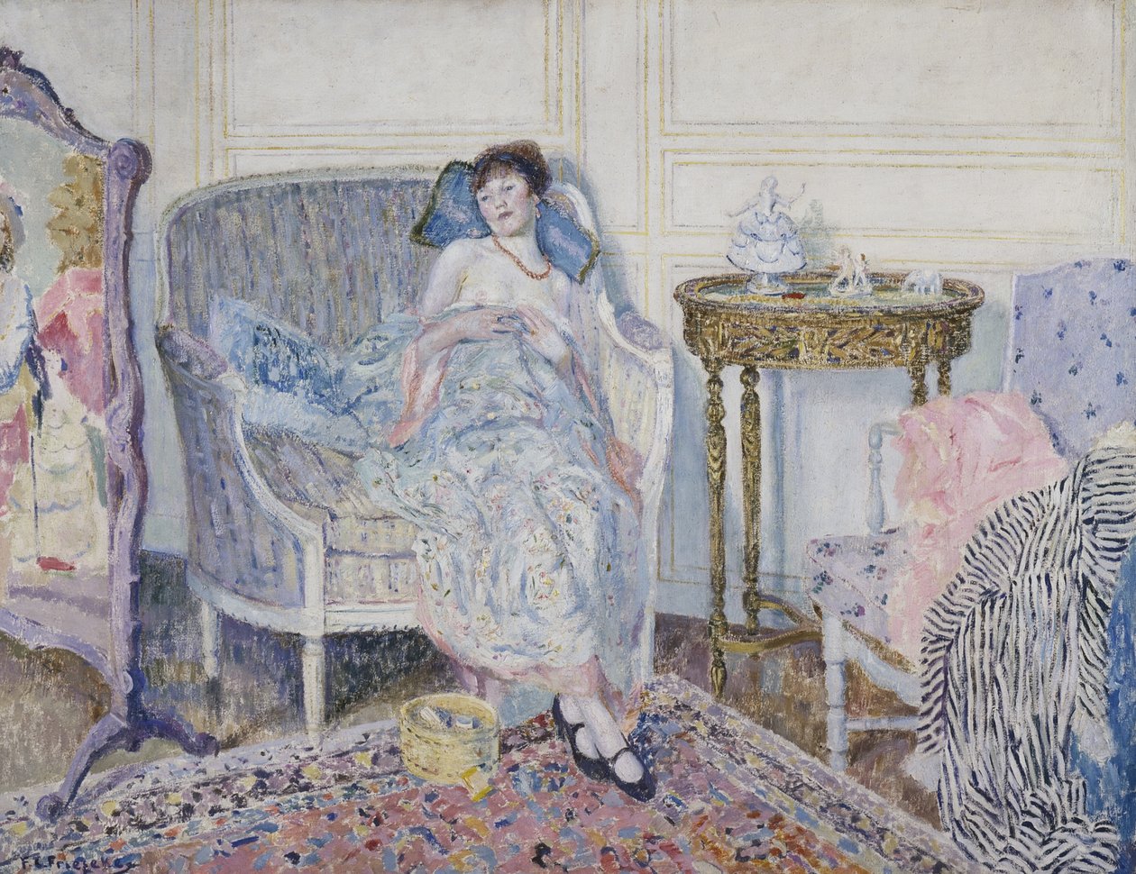V budoáru, kolem roku 1914 od Frederick Carl Frieseke