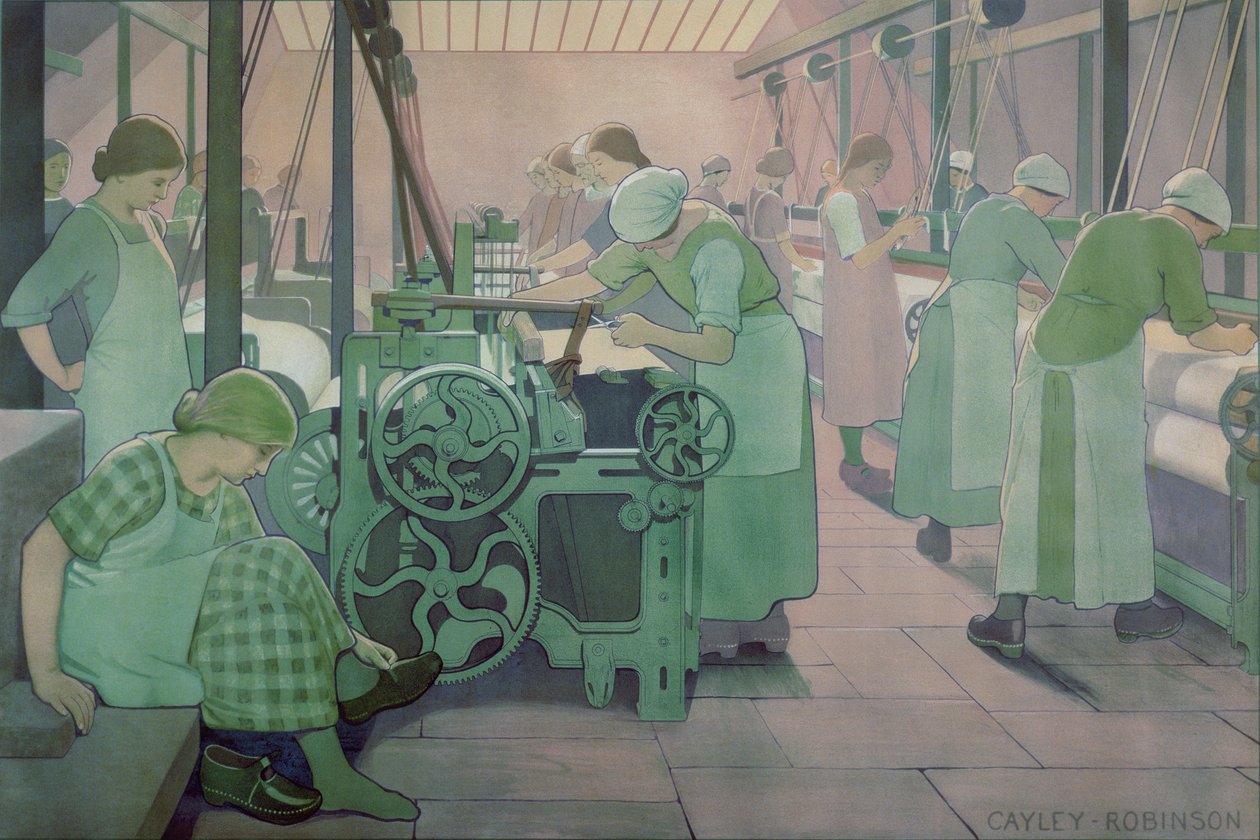 British Industries – Bavlna, kolem roku 19234 (poster LMS) od Frederick Cayley Robinson