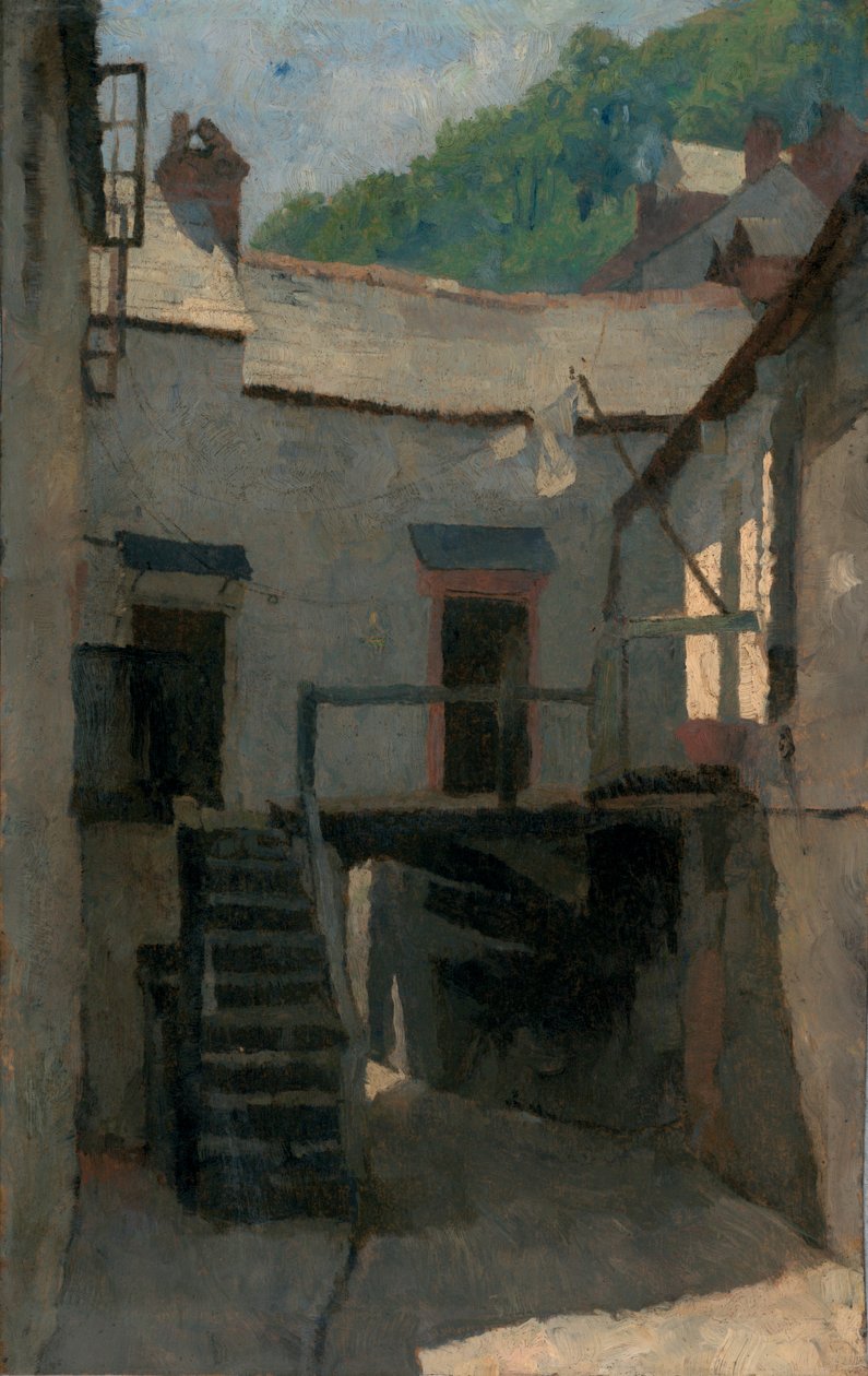 Pouliční scéna, Cornwall od Frederick Cayley Robinson