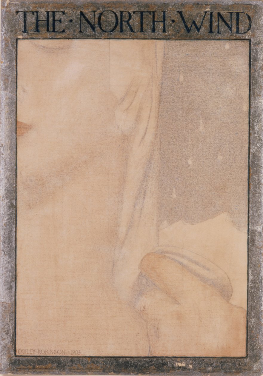 Čtyři větry - Severní vítr, 1903 (barevné křídy na papíře) od Frederick Cayley Robinson