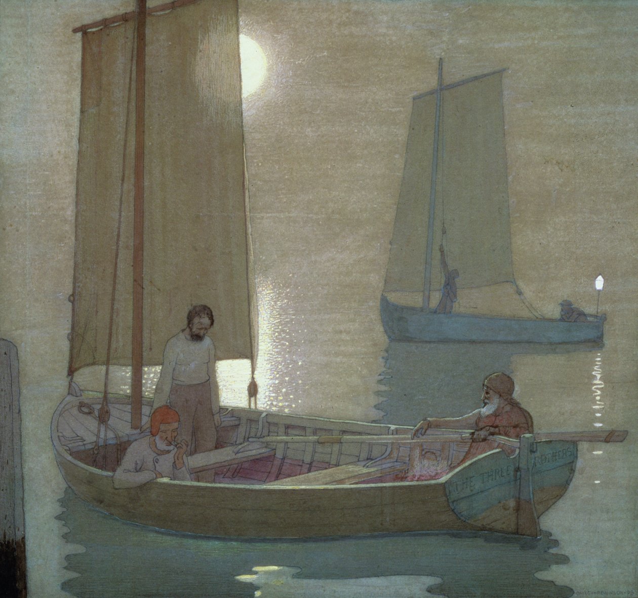Tři bratři, kolem roku 1897 od Frederick Cayley Robinson