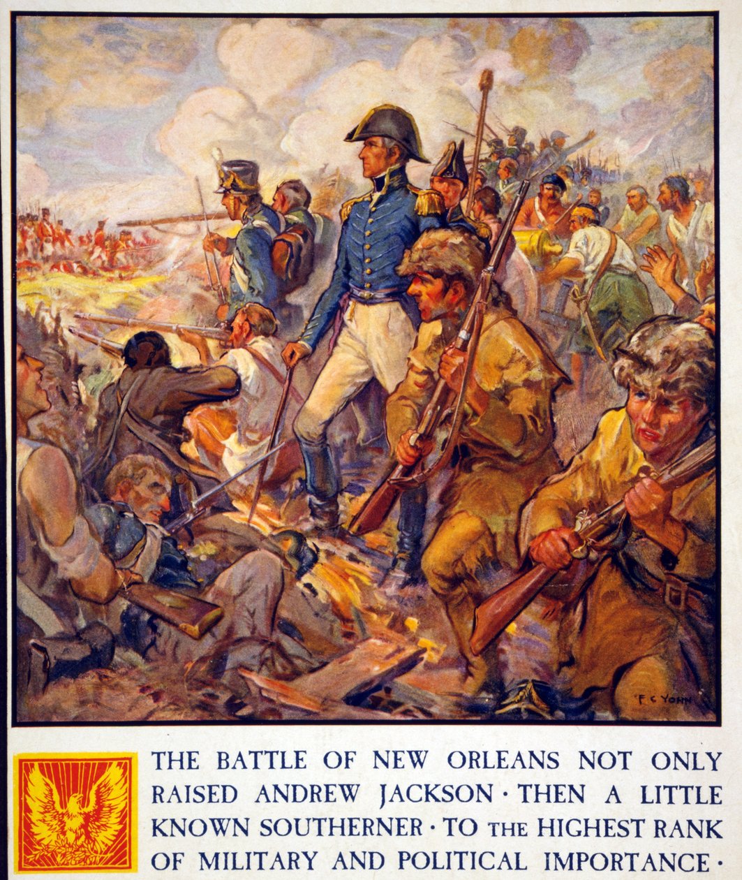 Andrew Jackson během bitvy o New Orleans, hospoda. 1922 od Frederick Coffay Yohn