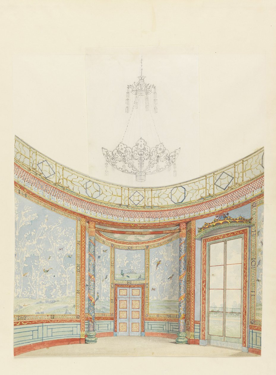 Design pro dekoraci salonu, Royal Pavilion, Brighton od Frederick Crace