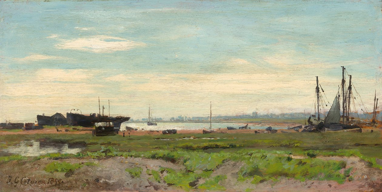 Slaughden, na řece Alde, 1899 od Frederick George Cotman