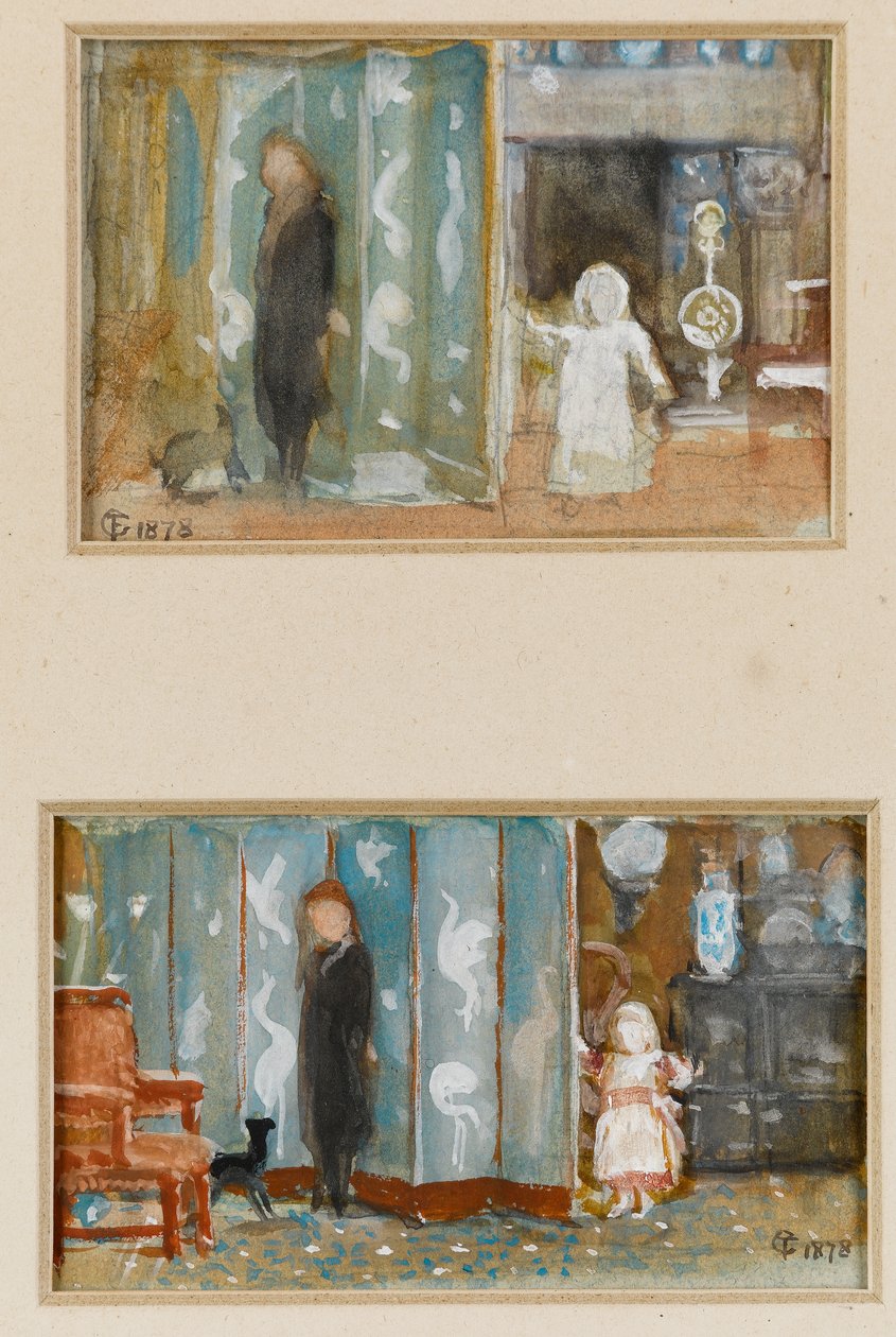Studie k portrétu Frederiky s plátnem, 1878 (wc na papíře) od Frederick Goodall