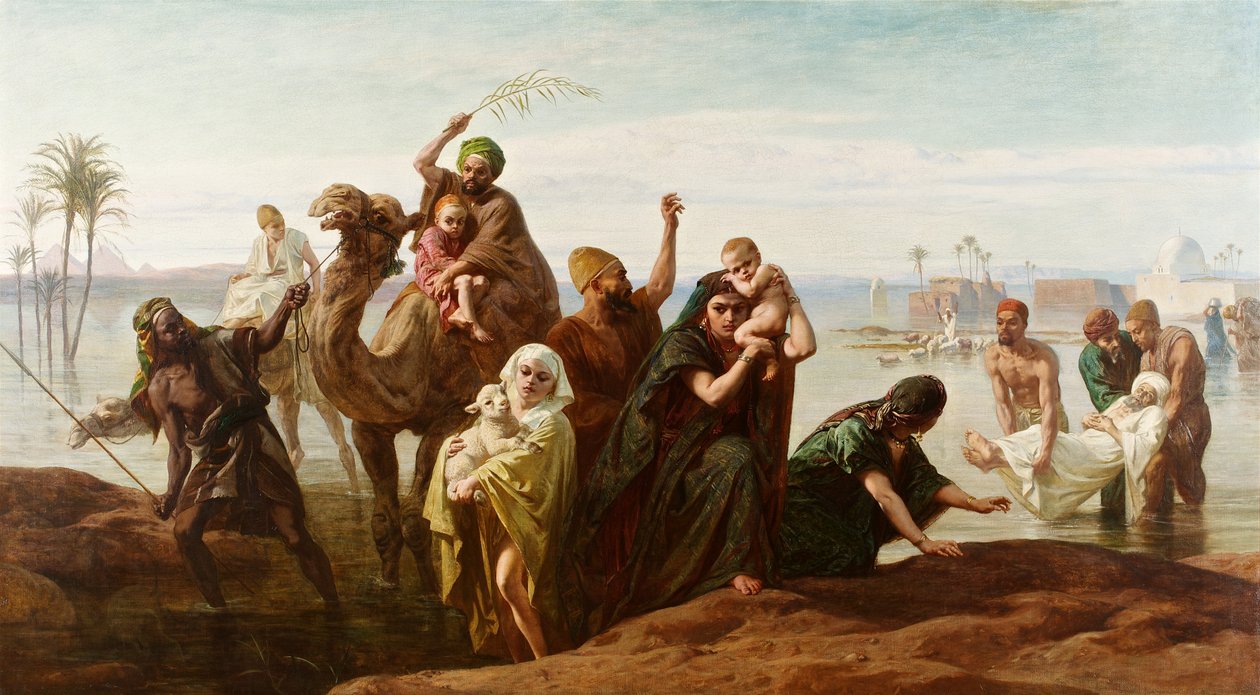 Náhlé stoupání Nilu, 1865 od Frederick Goodall