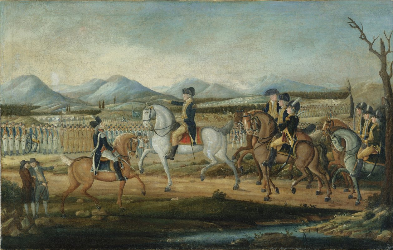 Washington Recenze západní armády ve Fort Cumberland, Maryland, po roce 1795 od Frederick Kemmelmeyer