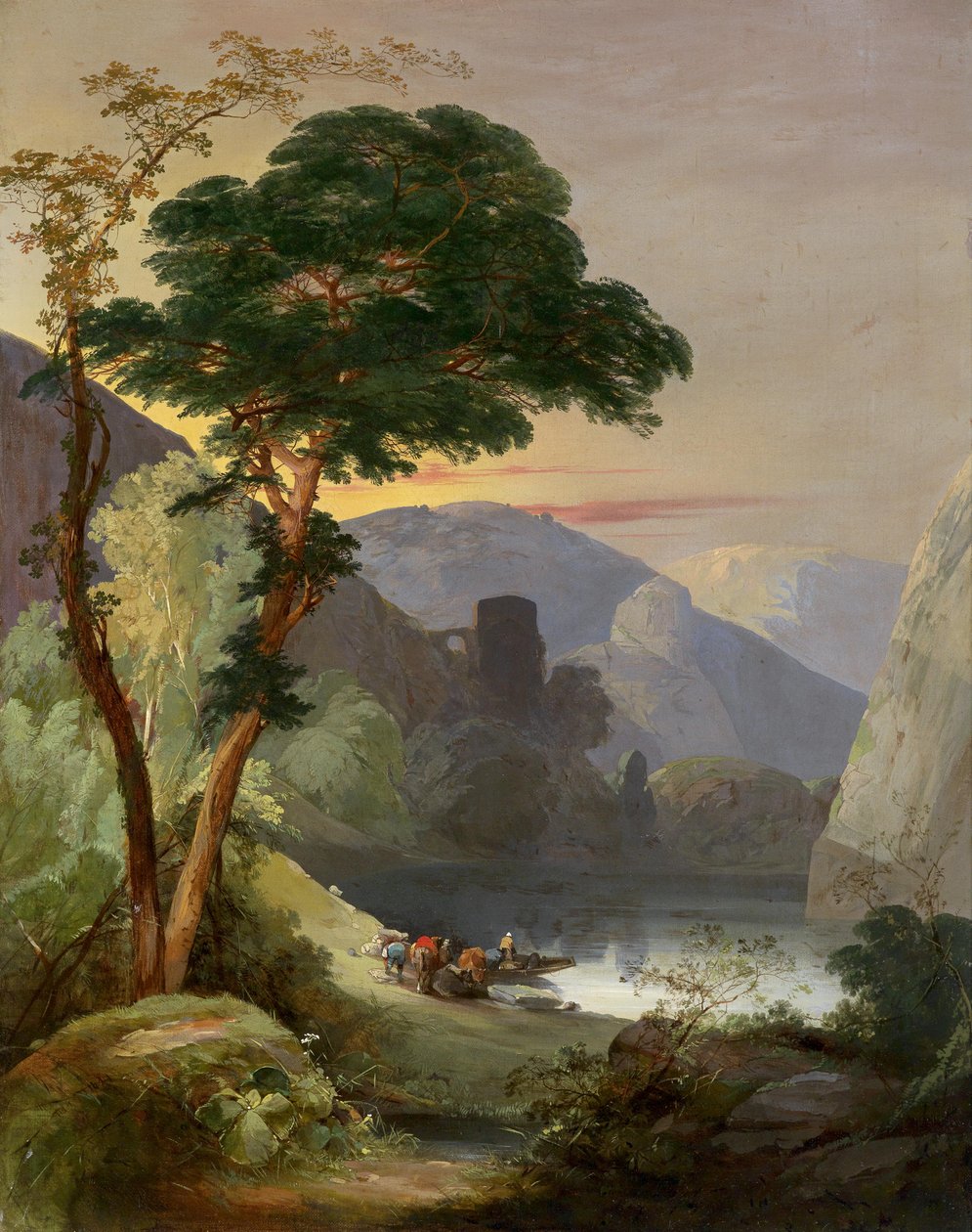 Horské jezero v italských Alpách od Frederick Lee Bridell