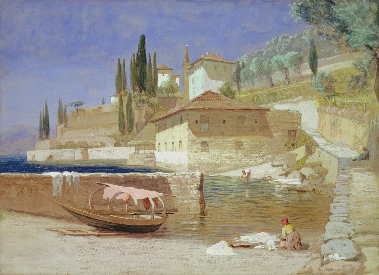 Varenna, jezero Como od Frederick Lee Bridell