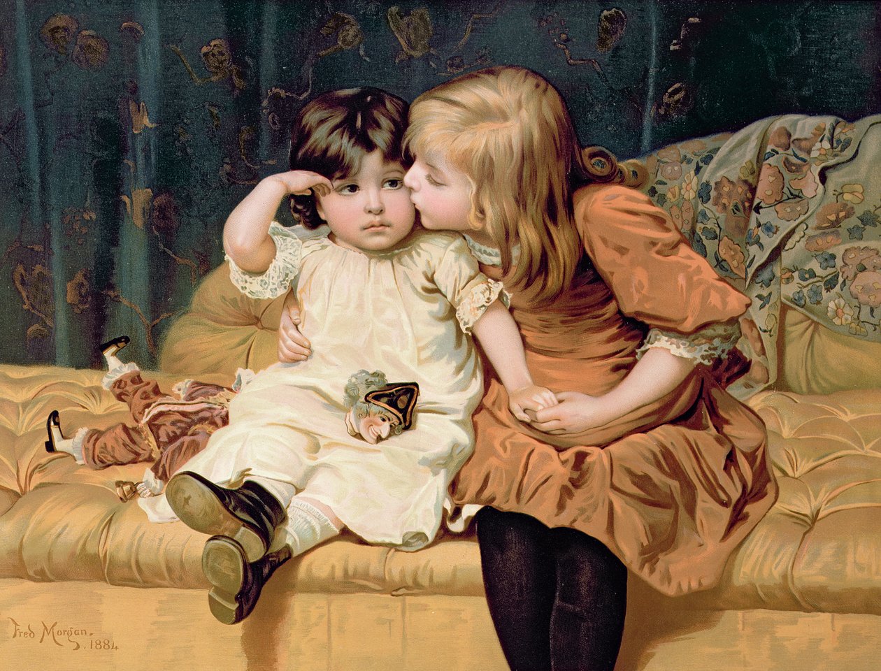 Never Mind, z ročenky Pears, 1884 (chromolit) od Frederick Morgan