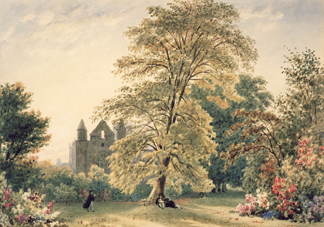 New College Gardens v Oxfordu, 1831 od Frederick Nash