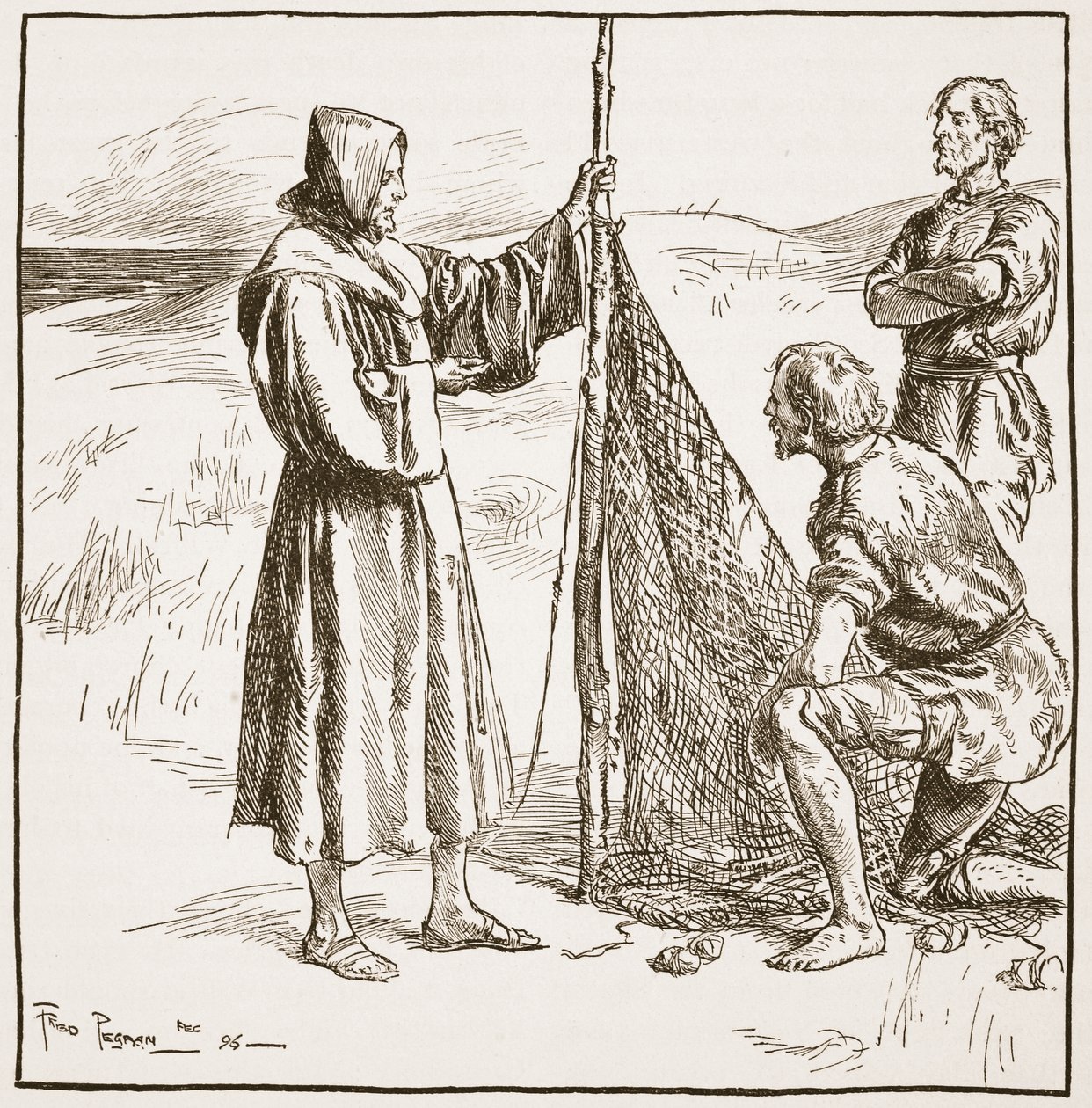 Wilfrid with the South Saxons, ilustrace z 