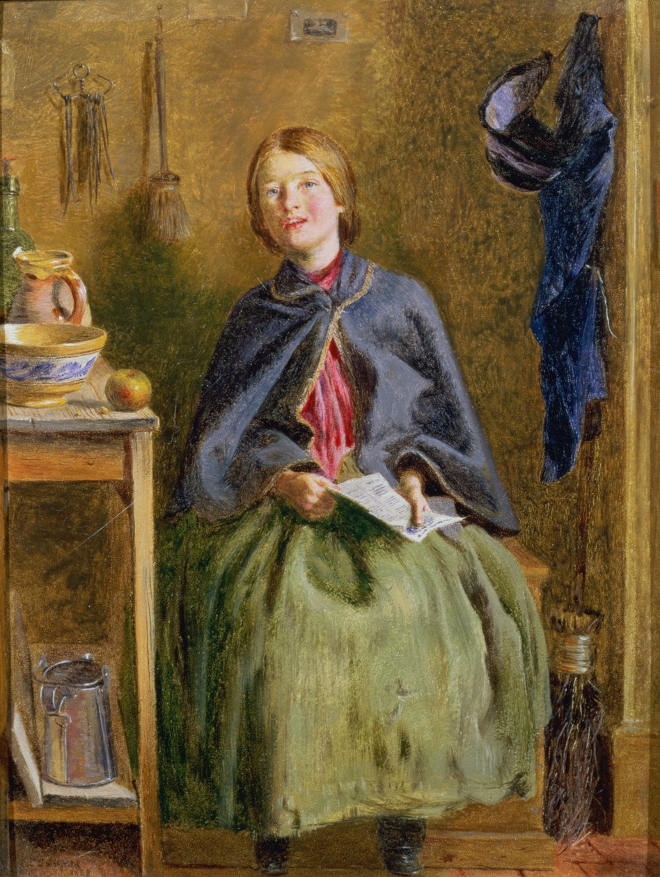 Služka se učí číst, 1858 od Frederick Smallfield