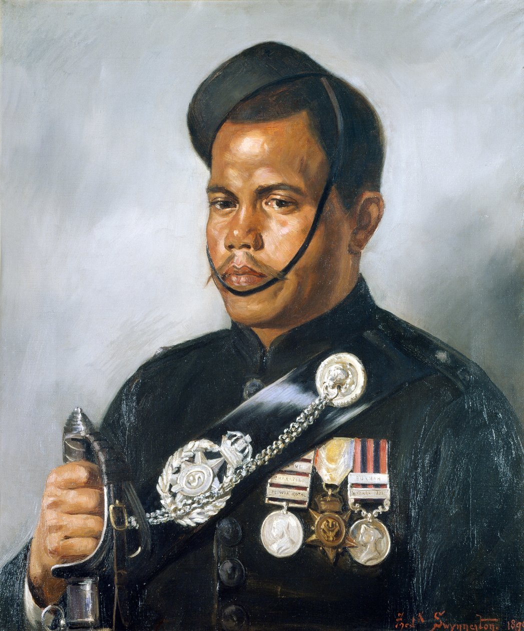 Jamadar Jangiye Thapa, 5. Gorkha Regiment, 1890 od Frederick Swynnerton