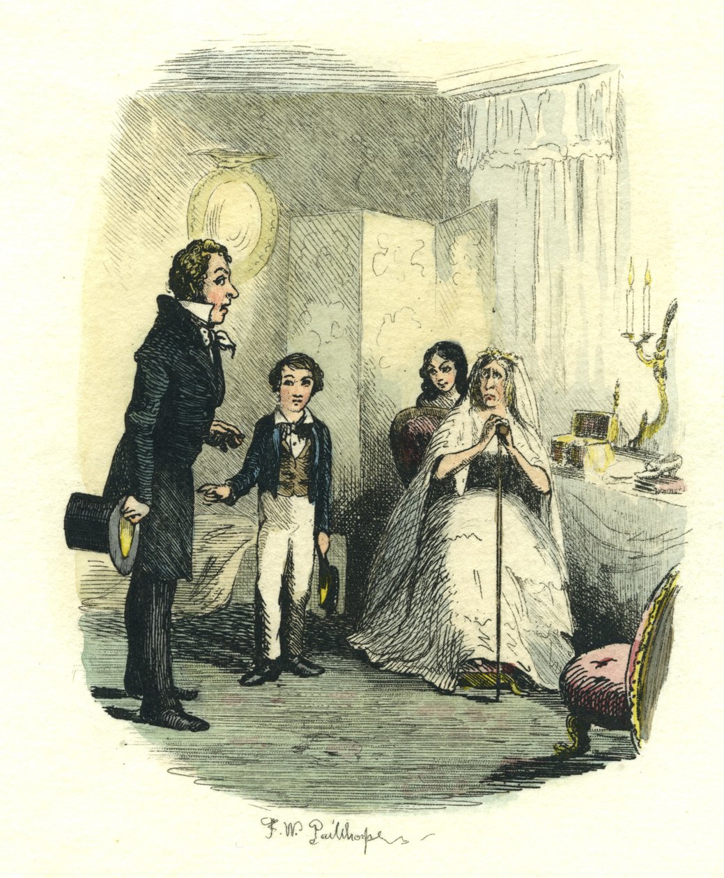 To je z vaší strany velmi [nemocné] liberální Pip, Great Expectations, c.1885 (ručně kolorovaný lept) od Frederick W. Pailthorpe