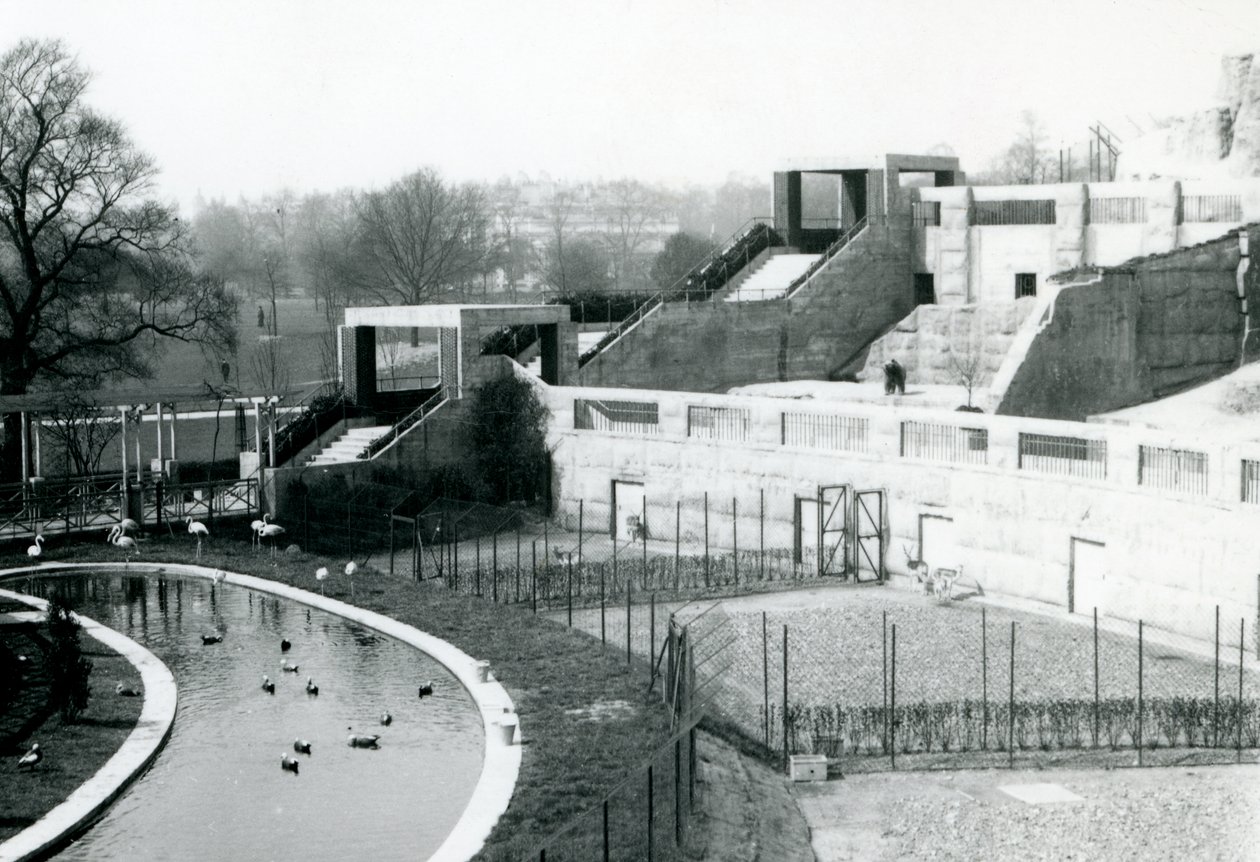 Výběhy před Mappin Terraces, London Zoo, 1922 od Frederick William Bond