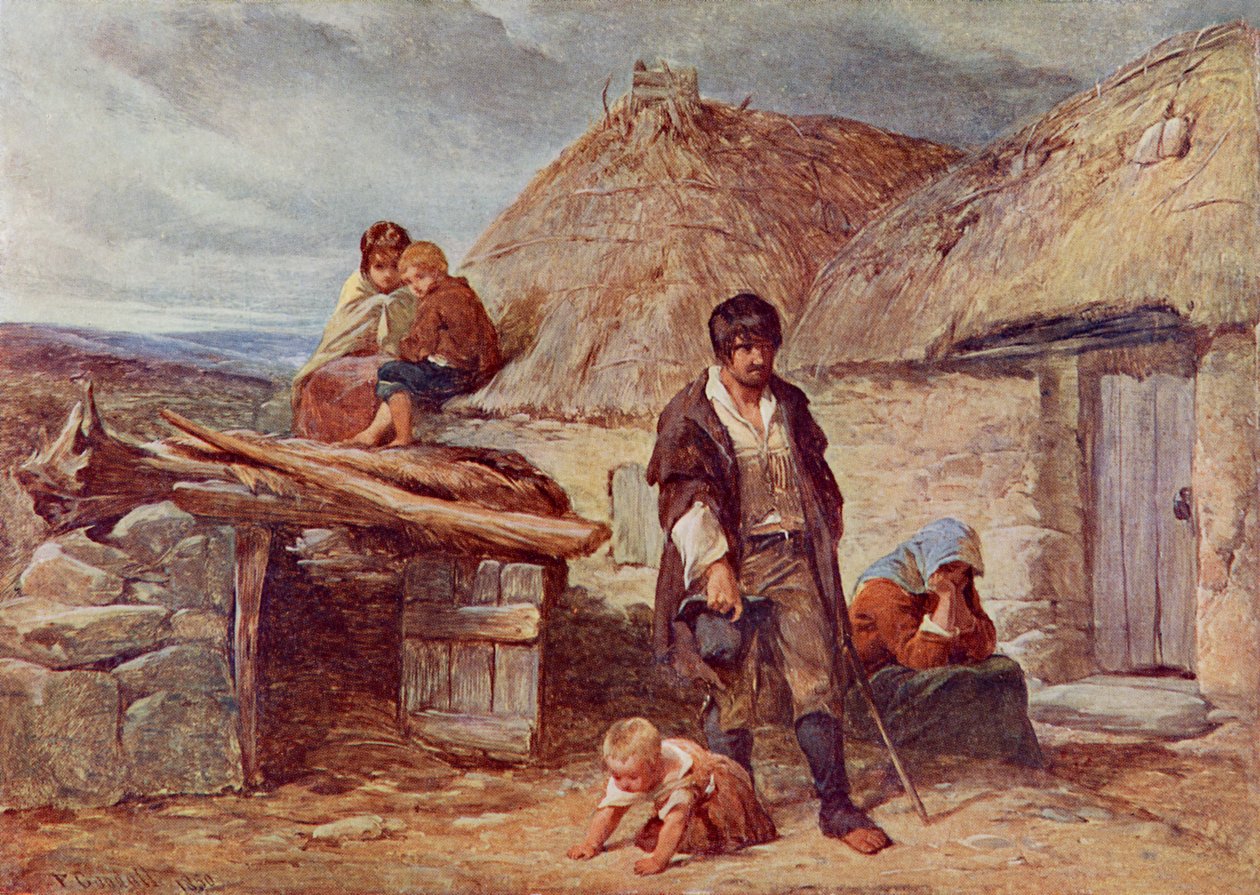 Irské vystěhování od Frederick (after) Goodall