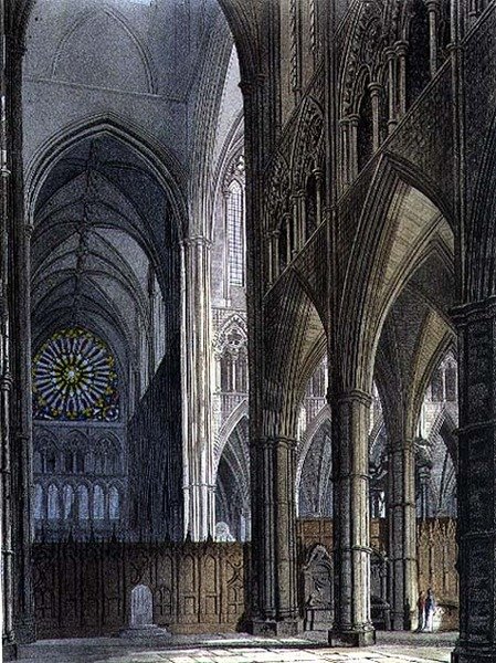 Severní pohled, přes transept z Poet