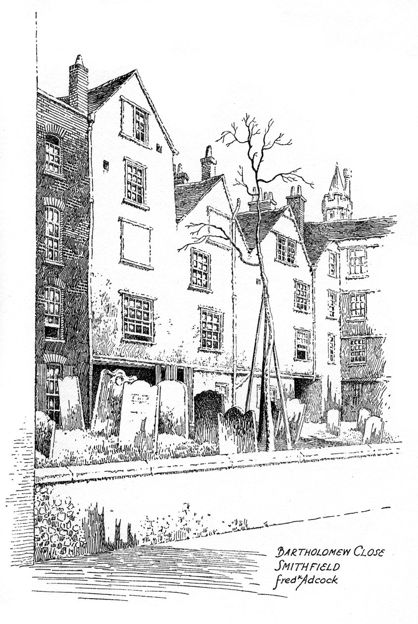 Bartholomew Close, Smithfield, Londýn, 1912. od Frederick Adcock