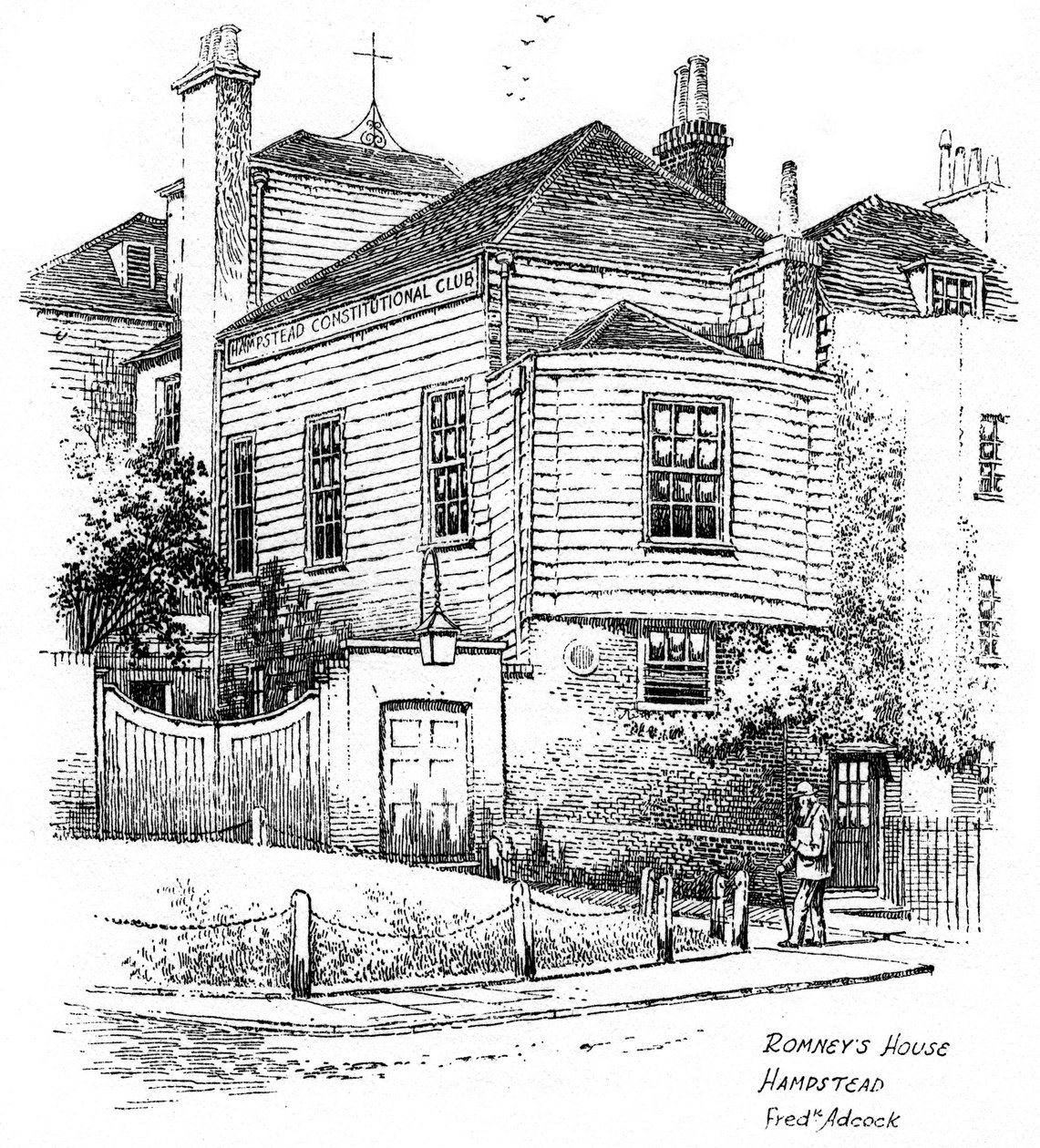 Dům George Romneys, Hampstead, Londýn, 1912 od Frederick Adcock