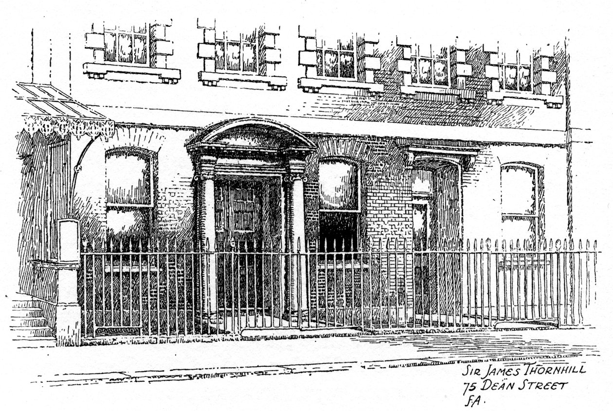 Dům Sira Jamese Thornhillse, 75 Dean Street, Londýn, 1912 od Frederick Adcock