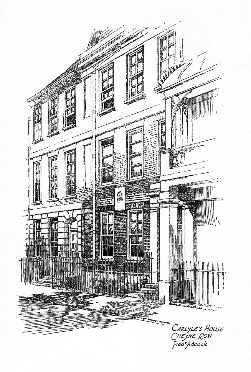 Dům Thomase Carlylese, 24 Cheyne Row, Chelsea, Londýn, 1912. od Frederick Adcock