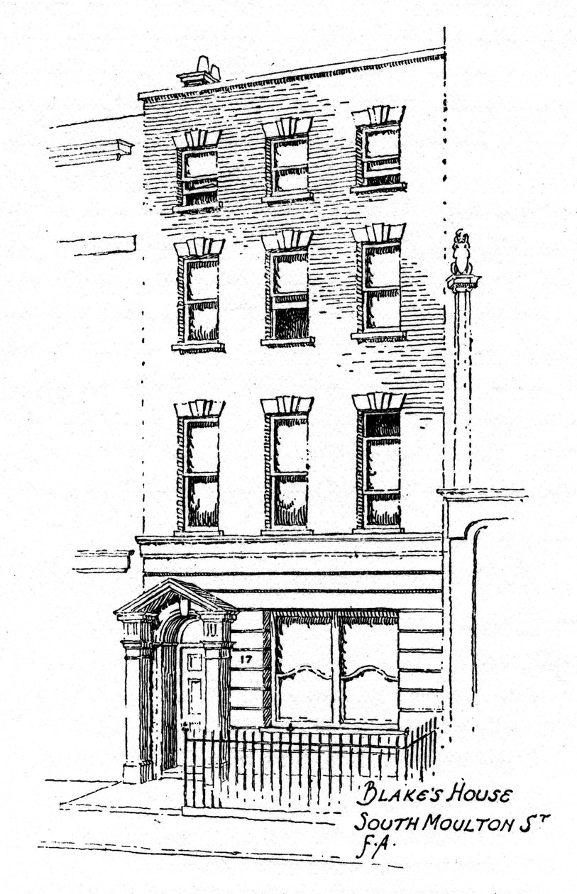 Dům Williama Blakese, 17 South Molton Street, Londýn, 1912. od Frederick Adcock