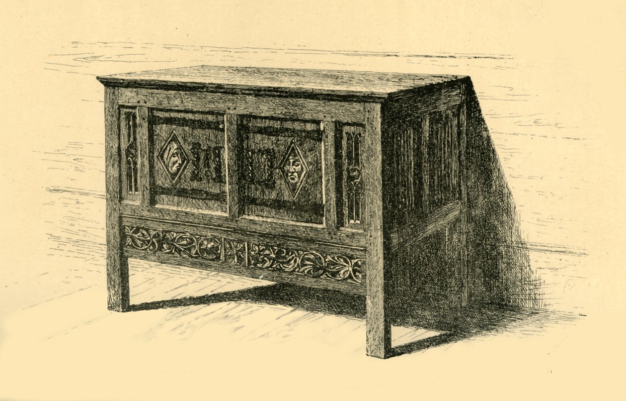 Dubová truhla, 1460-1480, 1881. od Frederick Albert Slocombe