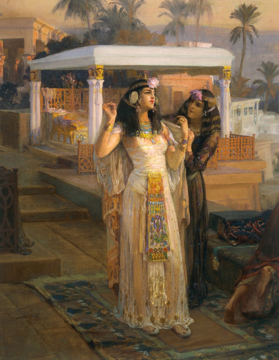 Kleopatra na terasách Philae od Frederick Arthur Bridgman