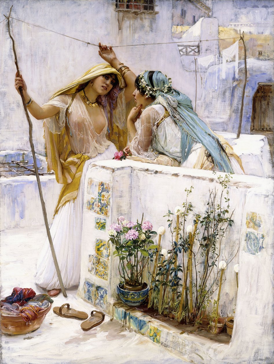 The Neighbours, Terraces of Algiers, 1887 od Frederick Arthur Bridgman