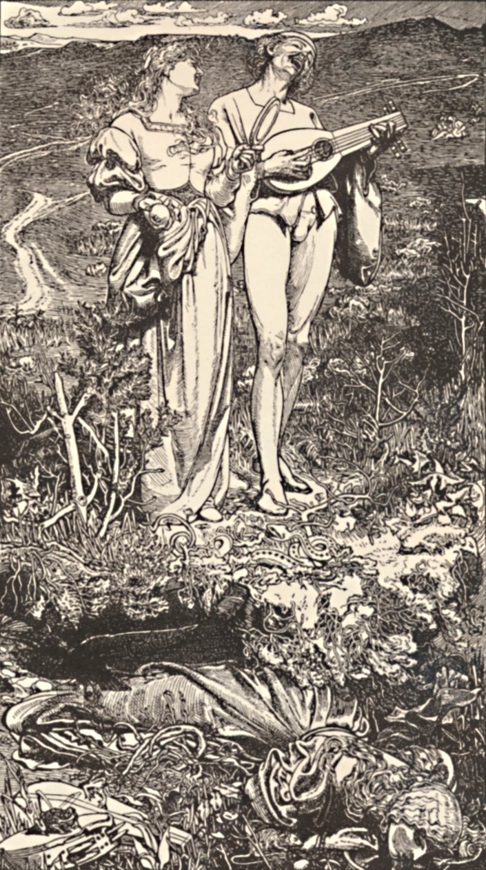 Láska ke světu Z básně Christiny Rossetti., c 1850-1900, 1923 od Frederick Augustus Sandys
