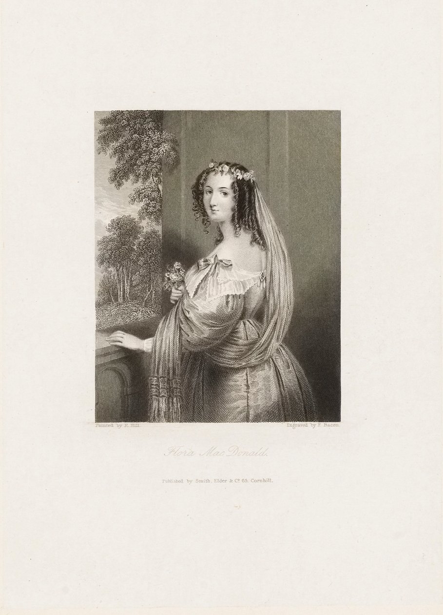 Flora MacDonald, cca 1850 (tisk) od Frederick Bacon