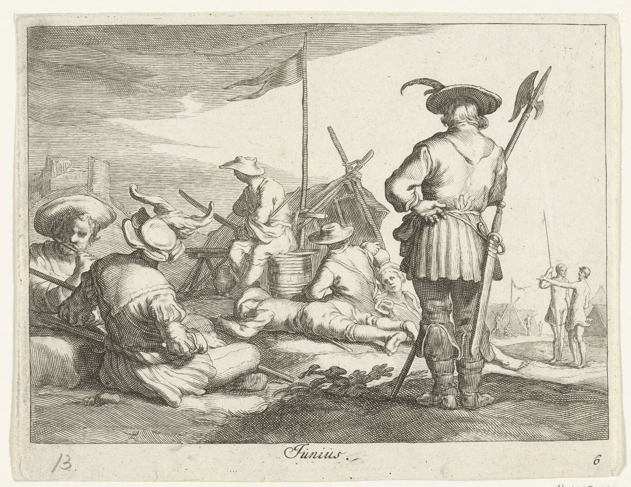Měsíc červen Junius (název na objektu) Měsíce roku (název seriálu) od Frederick Bloemaert