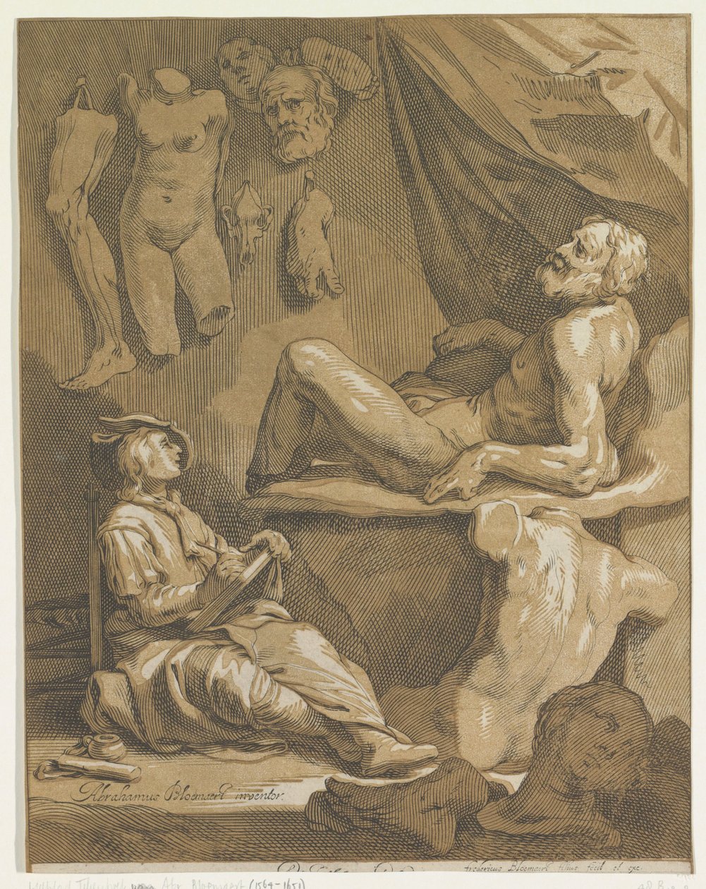 Titulní strana pro: Abraham Bloemaert, Originální a proslulá kniha konstryků. Část 1 od Frederick Bloemaert