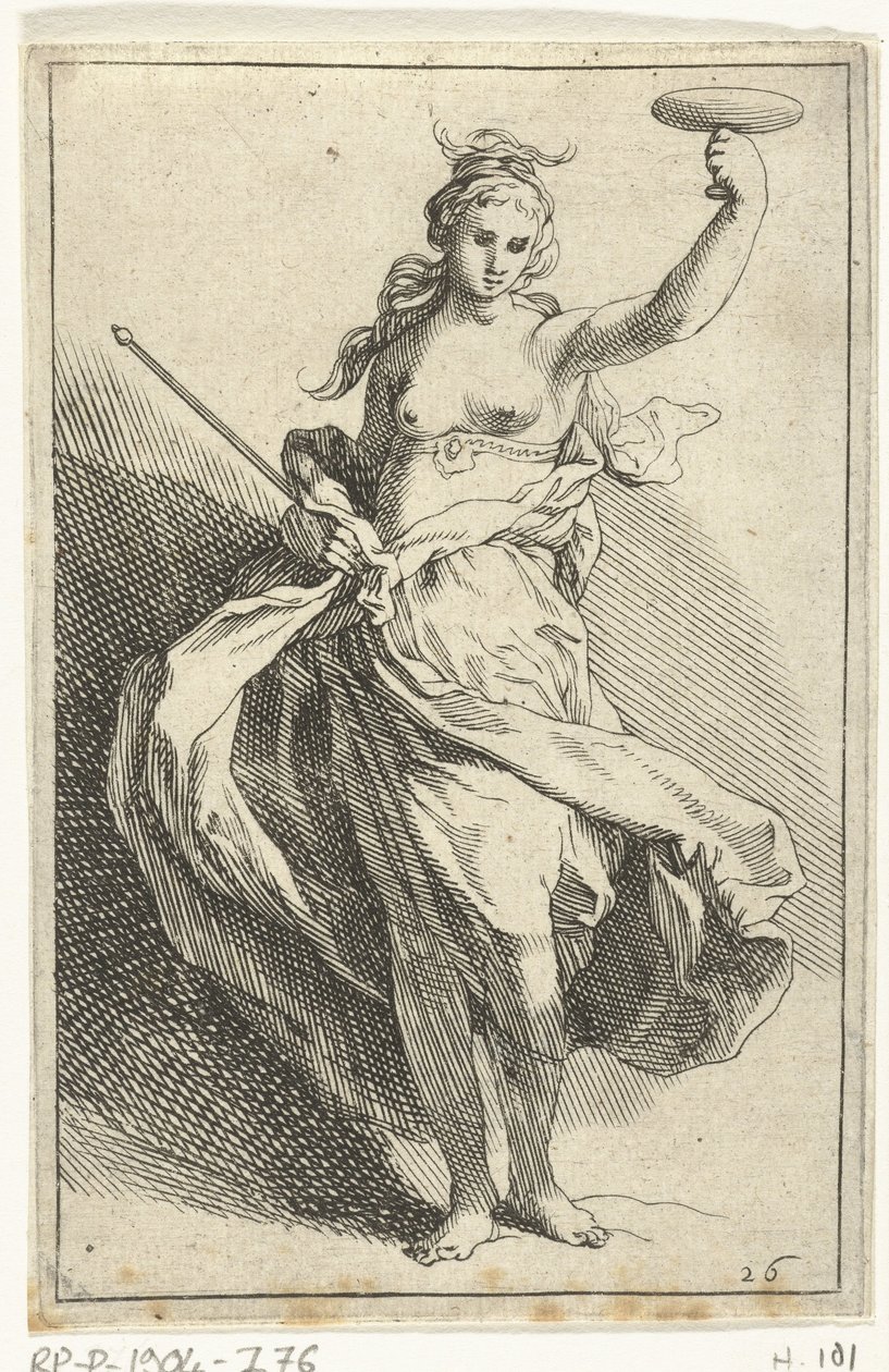 Žena s kalichem a žezlem The Little Figures (název série) od Frederick Bloemaert