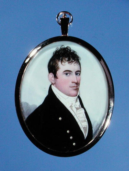 Portrétní miniatura Jamese Drewa, kolem 1805-10 (akvarel) od Frederick Buck