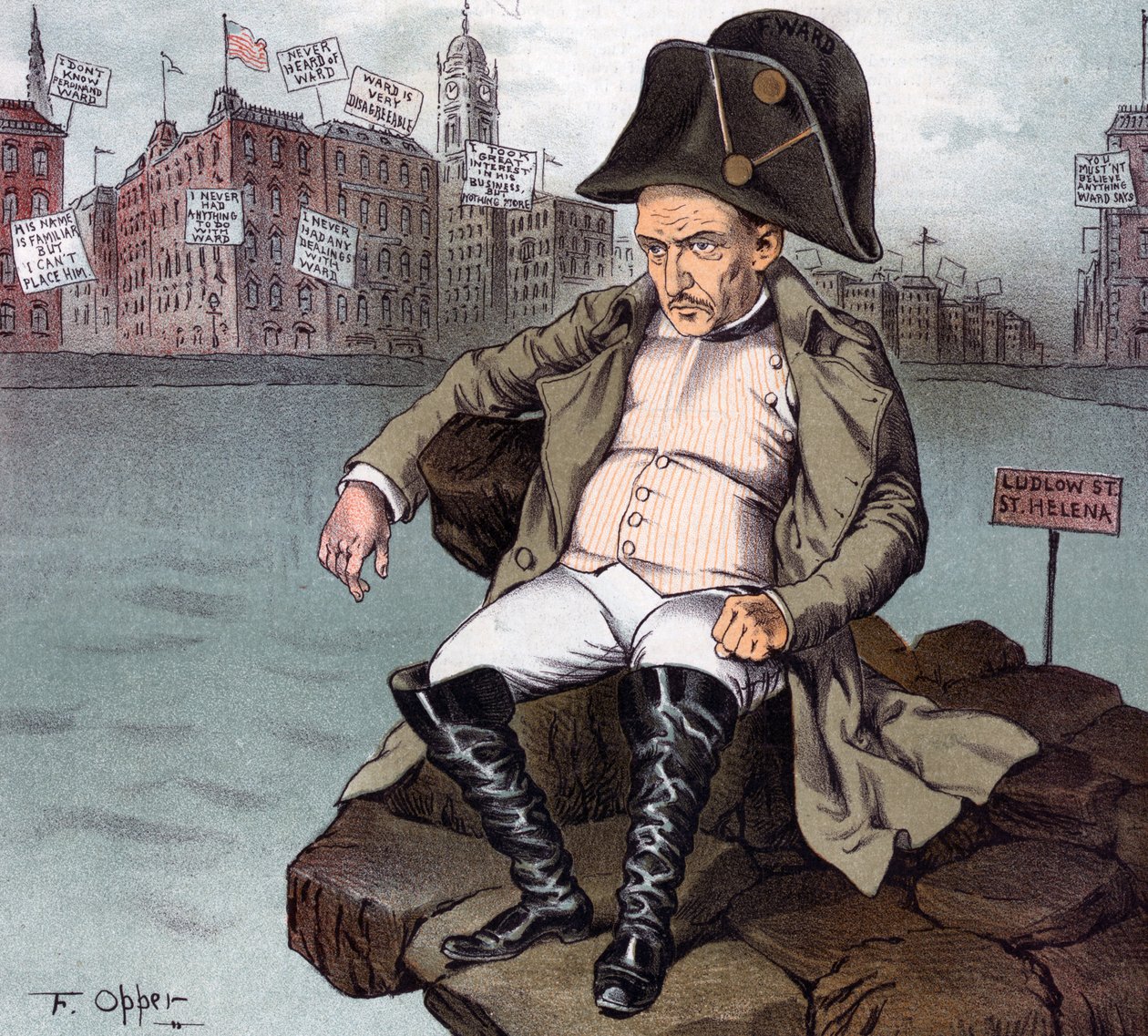 "Malý Napoleon z Wall Street" v exilu Frederick Burr Opper od Frederick Burr Opper
