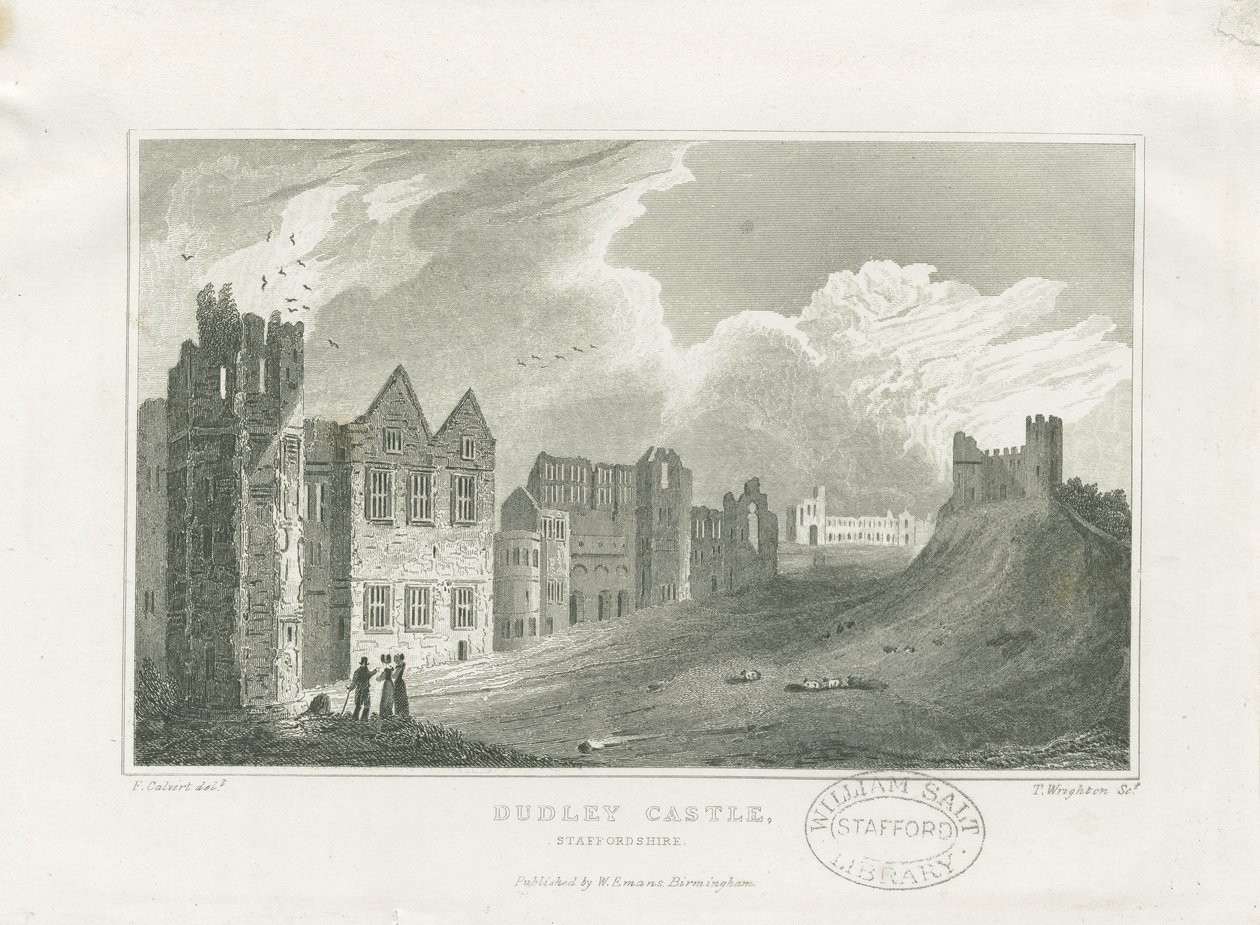 Dudley Castle - The Keep: ocelorytina a [19. století] (tisk) od Frederick Calvert