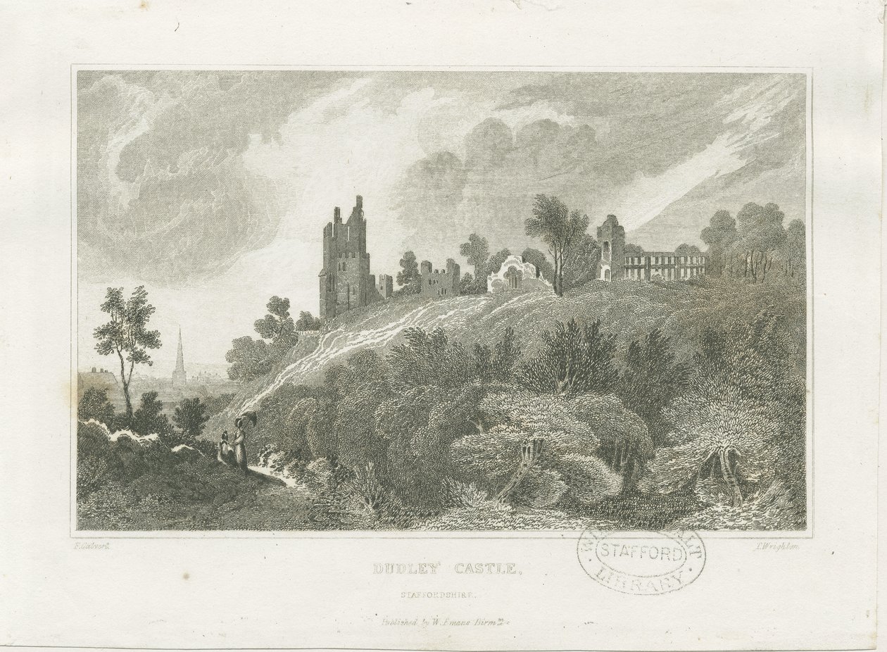 Dudley Castle: rytina a [19. století] od Frederick Calvert