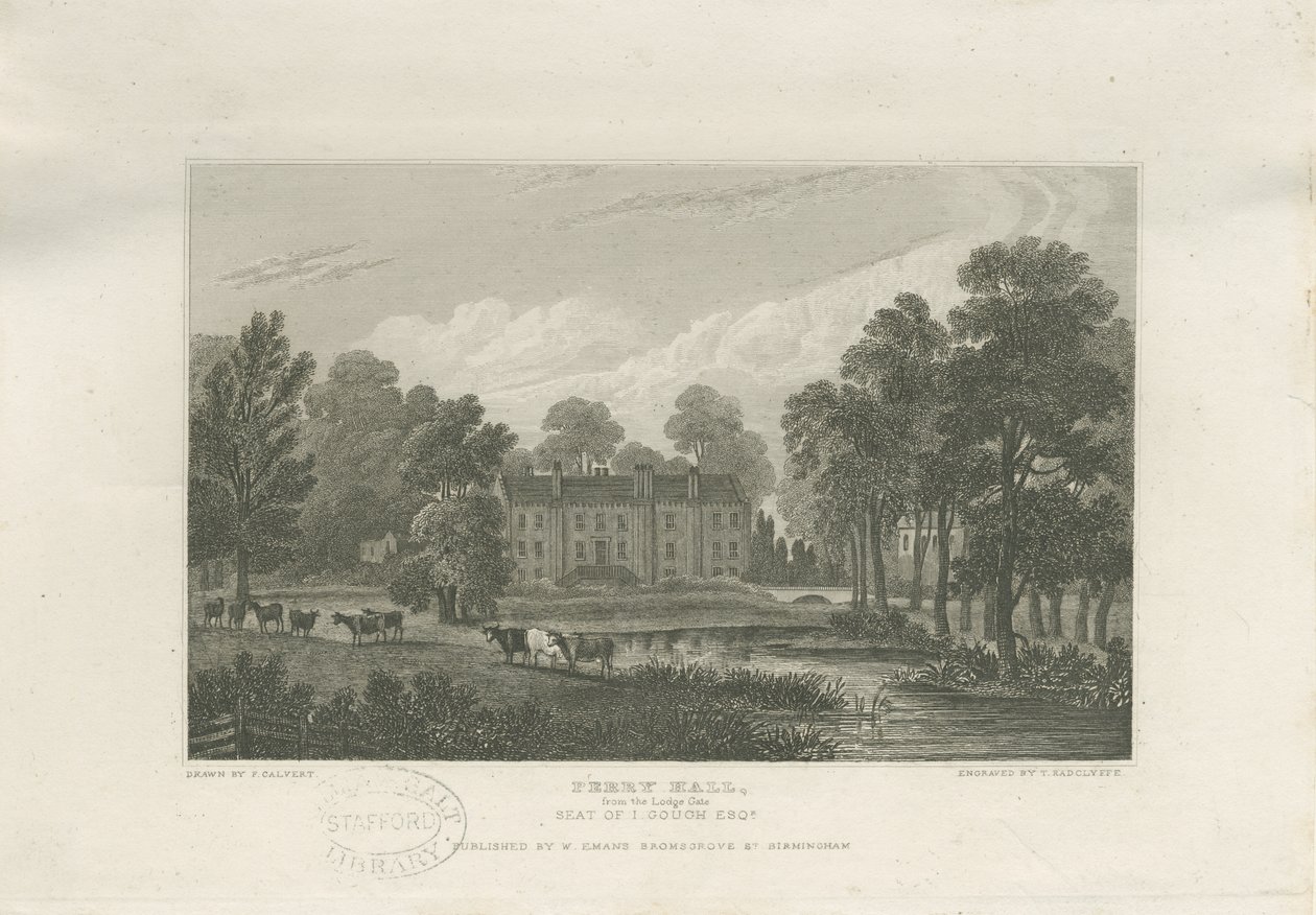 Great Barr - "Perry Hall": ocelorytina a [polovina 19. století] od Frederick Calvert