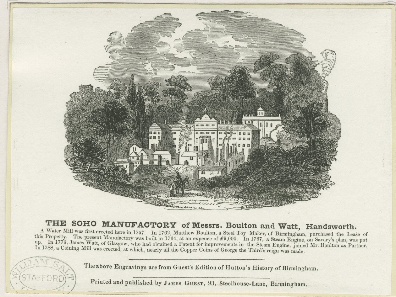 Soho Manufactory: dřevoryt od Frederick Calvert